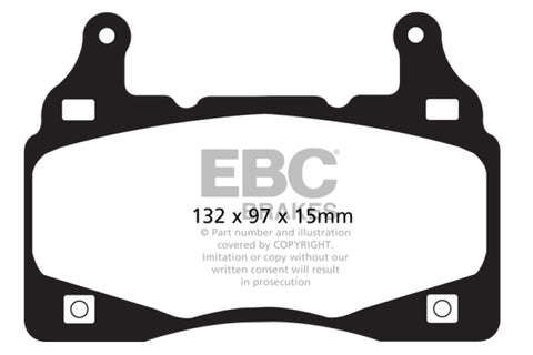 EBC 11-15 Chevrolet Camaro (5th Gen) 6.2 Yellowstuff Front Brake Pads - DP41895R