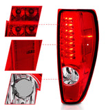 ANZO 2004-2012 Chevrolet Colorado/ GMC Canyon LED Tail Lights w/ Light Bar Chrome Housing Red/Clear - 311384