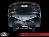 AWE Tuning Audi B9 A5 Track Edition Exhaust Dual Outlet - Chrome Silver Tips (Includes DP) - 3020-32032