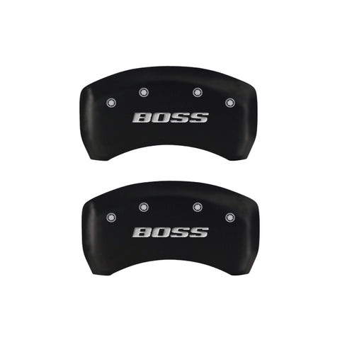 MGP Rear set 2 Caliper Covers Engraved Rear Boss Red finish silver ch - 10010RBSSRD