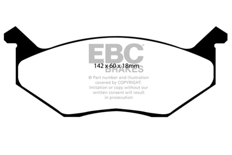 EBC 80-83 Chrysler Cordoba 3.7 Greenstuff Front Brake Pads - DP2678