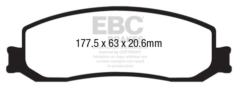 EBC 12 Ford F250 (inc Super Duty) 6.2 (2WD) Greenstuff Front Brake Pads - DP63000