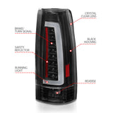 ANZO 1999-2000 Cadillac Escalade LED Taillights Black Housing Clear Lens Pair - 311344