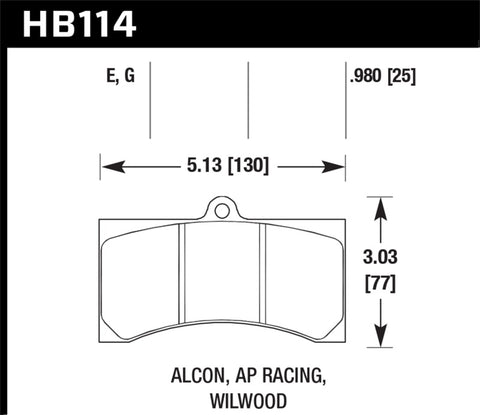 Hawk DTC-60 Motorsports Brake Pads - HB114G.980