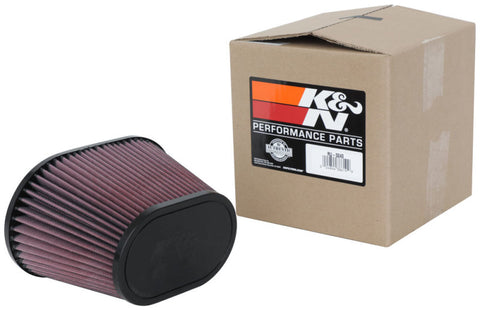 K&N Universal Clamp-On Air Filter 3.5in Flg ID x 8.5x5.25in B OD x 6.25x4in T OD x 5.5in H - RU-5040