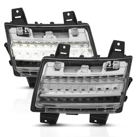 ANZO 18-19 Jeep Wrangler JL Halogen Chrome Clear w/ Sequential Signal - 511083