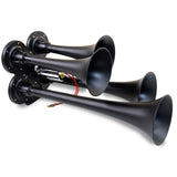Kleinn Black Quad Horn/ 12.5In/10In/7.5In/6In - XCR2.0 Coated Zinc Alloy - 141-1