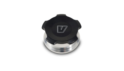 Vibrant 1.5in OD Aluminum Weld Bungs w/ Black Anodized Threaded Cap (incl. O-Ring) - 11289