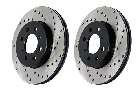 StopTech 99-08 Acura TL (STD Caliber) / 01-03 CL / 04-09 TSX Cross Drilled Left Front Rotor - 128.40046L