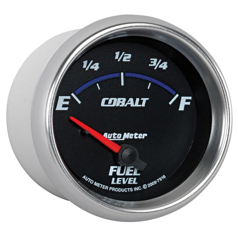 Autometer Cobalt 66.7mm 240-33 ohms Short Sweep Electronic Fuel Level Gauge - 7916