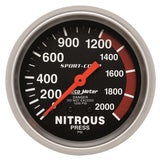 Autometer 2-5/8in 0-2000 PSI Mechanical Nitrous Pressure Sport-Comp Gauge - 3428