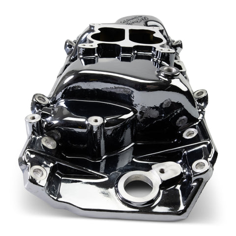 Edelbrock 65-90 BB Chevy Oval Port Heads Performer 2-O Manifold - Black Plasma - 2161-BP