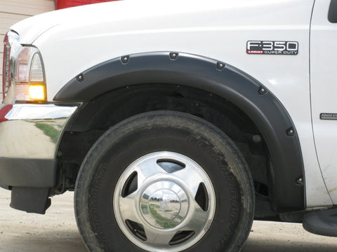 Lund 99-07 Ford F-250 RX-Rivet Style Textured Elite Series Fender Flares - Black (4 Pc.) - RX311T