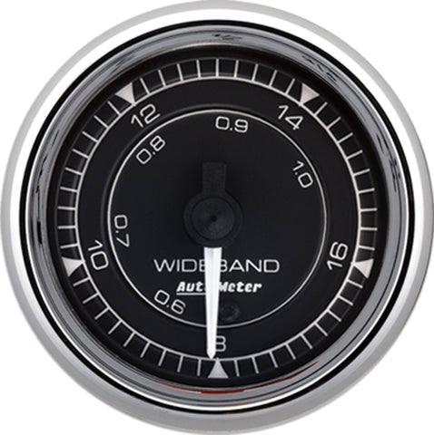 AutoMeter Chrono 2-1/16in 8:1-18:1 Stepper Motor Air/Fuel Ratio-Wideband Analog Gauge - Chrome - 9770