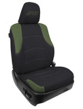 PRP 11-24 Toyota 4Runner Front Seat Covers (Pair) - Black/Olive Green - B066-04