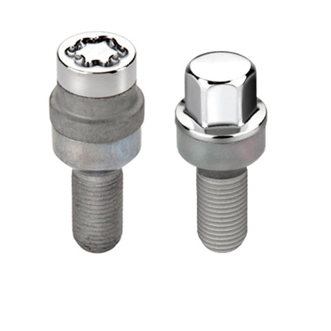McGard 5 Lug Hex Install Kit w/Locks (Radius Seat Bolt) M14X1.5 / 17mm Hex / 28.1mm Shank L - Chrome - 68020