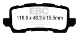 EBC 13+ Acura RLX 3.5 Ultimax2 Rear Brake Pads - UD1698