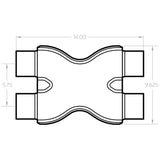MagnaFlow Smooth Trans X 3/3 X 14 SS - 10792