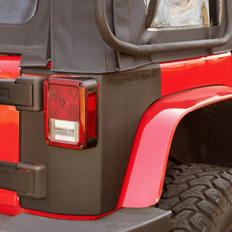 Rugged Ridge Rear Corner Kit Body Armor 2-Door 7-18 Jeep Wrangler - 11651.07
