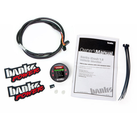 Banks Power 2008+ Universal CAN Bus iDash 1.8 Super Gauge - For Use w/ PedalMonster - 66569