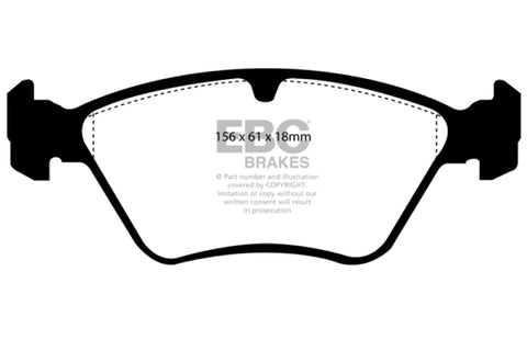 EBC 94-96 Saab 900 2.0 Turbo Redstuff Front Brake Pads - DP3976C