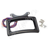 Letric Lighting 06-09 Street Glide Perfect Plate Light Black Curved License Plate Frame - LLC-CPPL-B4