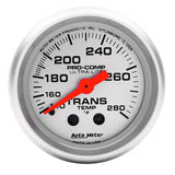 Autometer Ultra-Lite 52mm 140-280 Deg F Mechanical Transmission Temp Gauge - 4351