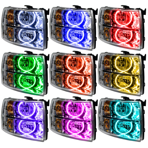 Oracle 07-13 Chevrolet Silverado SMD HL - Round Style - ColorSHIFT w/o Controller - 7007-334