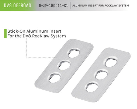 DV8 Offroad 2007-2020 Aluminum Insert For Rocklaw Hood Catch System - D-JP-190011-K1