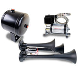 Kleinn Triple Black Horn Kit w/ 130 PSI Air Compressor / 1.0 gal Air Tank - HK3-1