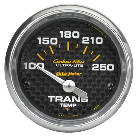 Autometer Carbon Fiber 52mm 100-250 Deg F Electronic Trans Temperature Gauge - 4757
