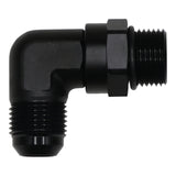 DeatschWerks 10AN ORB Male Swivel to 10AN Male Flare 90-Degree Fitting - Anodized Matte Black - 6-02-0412-B
