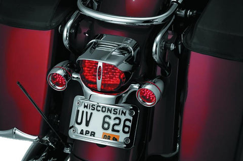 Kuryakyn Taillight Visor Without Slots Chrome - 9008