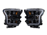 Raxiom 15-17 Ford F-150 G3 Projector Headlights w/ LED Accent- Blk Housing (Clear Lens) - T542837