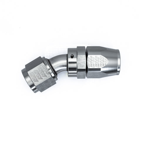 DeatschWerks 10AN Female Swivel 30-Degree Hose End CPE - Anodized Titanium - 6-02-0824
