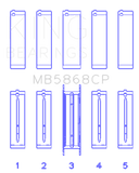 King Engine Bearings General Motors 169 Lk5 Vortec 16V DOHC Main Bearing Set - MB5868CP