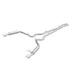 MagnaFlow Cat Back, SS, 2.5in, Competition, Dual Split Polished 4.5in Tips 2015 Ford Mustang V6 3.7L - 19099