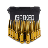 Mishimoto Mishimoto Steel Spiked Lug Nuts M12 x 1.5 24pc Set Gold - MMLG-SP1215-24GD