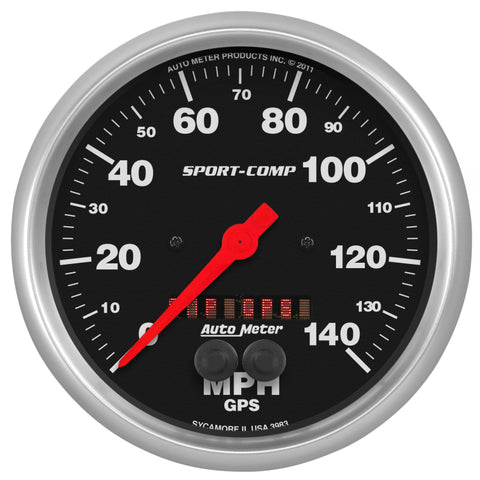 AutoMeter Gauge Speedometer 5in. 140MPH GSP Sport-Comp - 3983