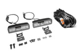 Go Rhino Xplor Blackout Combo Series Sixline LED Flood Lights w/Amber (Surface Mount) - Blk (Pair) - 750600622FBS