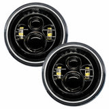 Oracle 7in High Powered LED Headlights - Black Bezel - Blue - 5769-002