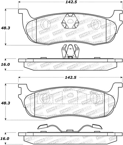 StopTech Street Brake Pads - 308.07110