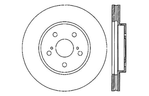 StopTech 04 Lexus RX330 SportStop Slotted & Drilled Right Rear Rotor - 127.44130R