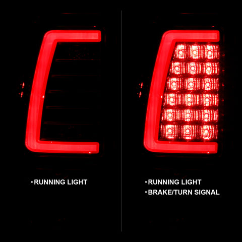 ANZO 2003-2006 Chevy Silverado 1500 LED Taillights Plank Style Chrome With Red/Clear Lens - 311335