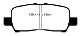 EBC 05-09 Buick Allure (Canada) 3.6 Yellowstuff Rear Brake Pads - DP41684R