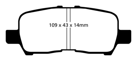 EBC 05-09 Buick Allure (Canada) 3.6 Yellowstuff Rear Brake Pads - DP41684R