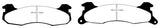 EBC 83-93 Ford Mustang 2.3 (Rear Rotors) Redstuff Rear Brake Pads - DP31161C