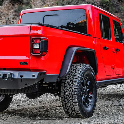 Westin 2020 Jeep Gladiator Tube Fenders - Rear - Textured Black - 62-1065