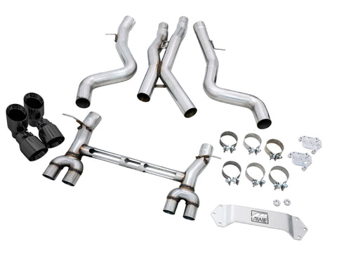 AWE Tuning BMW F8X M3/M4 Track Edition Catback Exhaust - Diamond Black Tips - 3020-43087