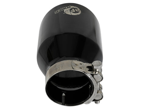 aFe MACH Force-Xp 409 SS Clamp-On Exhaust Tip 2.5in. Inlet / 4in. Outlet / 6in. L - Black - 49T25404-B06